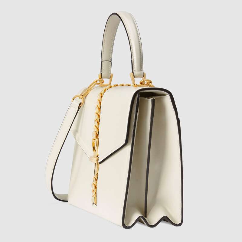 Gucci Sylvie 1969 Small Top Handle Bag Shoulder Bag 602781 White